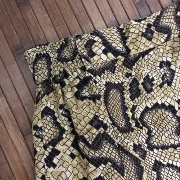 Ann May Silk Snake Print Lined Trousers Slacks - Picture 4 of 6